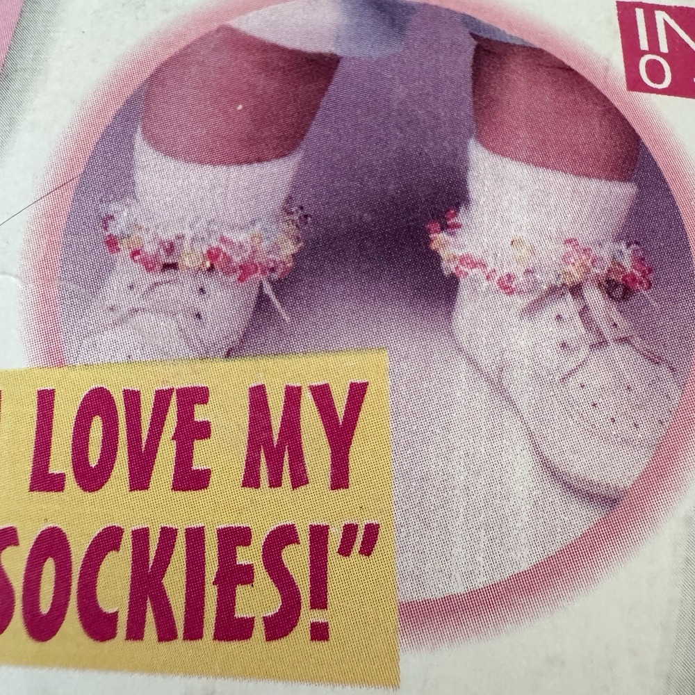 Vtg Toddler Girls Beaded Sock Kit Lot Bobby Sockies Pink Purple 80s 90s NOS - Picture 8 of 9